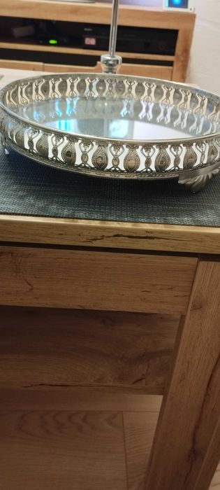 Taca lustrzana plus świecznik nowe