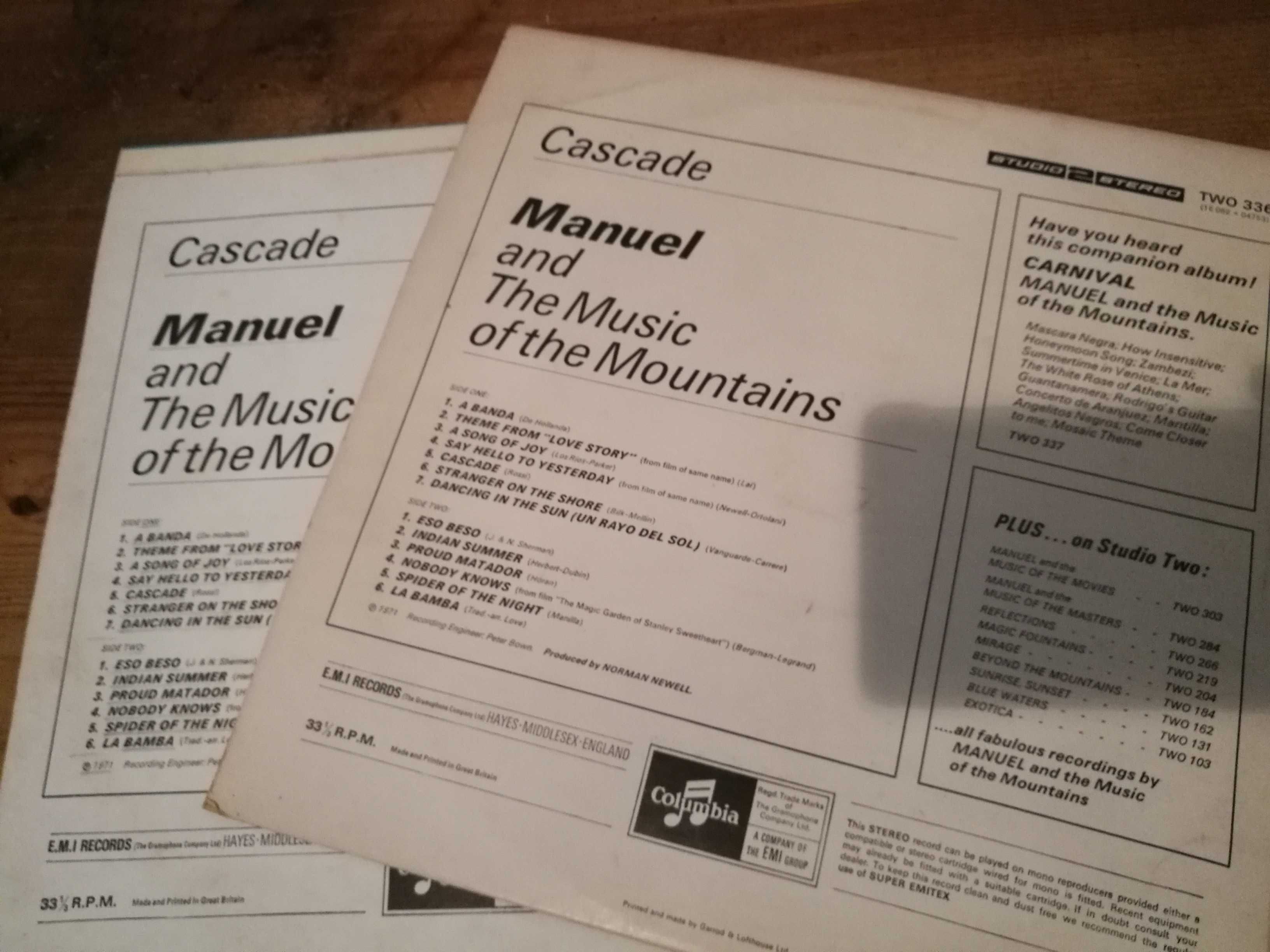 4 Lps MANUEL & THE MUSIC OF THE MOUNTAINS (preços diferentes)