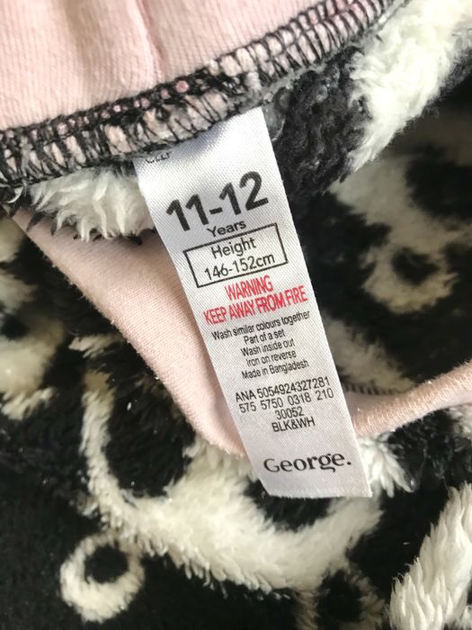 Піжама Плюшова. Панда. Плотна. 11/12 років. Ріст 146/152 см