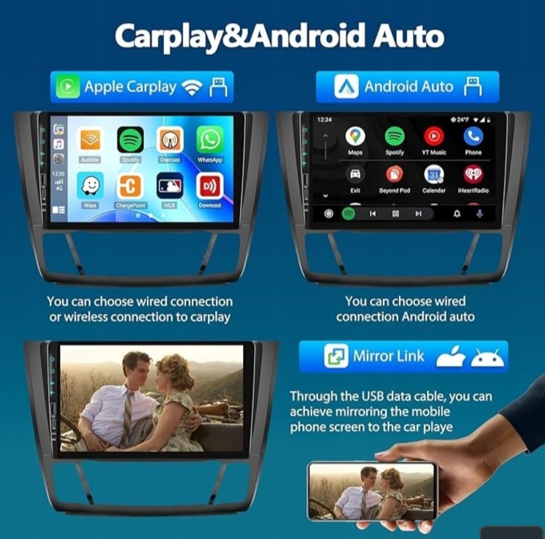 RADIO NAWIGACJA GPS BMW 1 , 2008 , 2012 ANDROID + kamera cofania