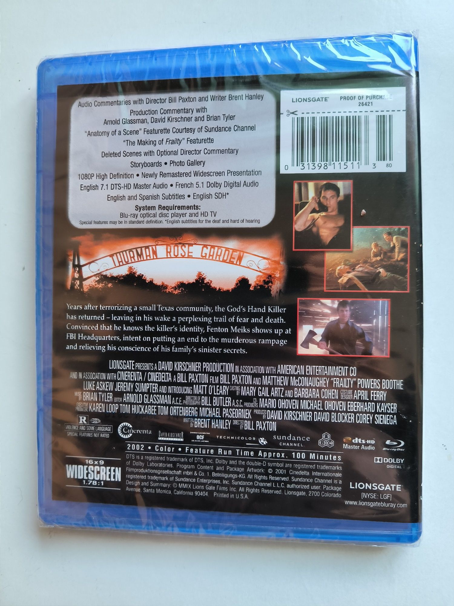 Frailty -bluray -nowy