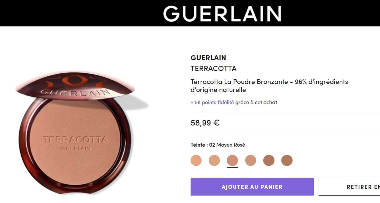 Пудри та бронзери Guerlain terracotta