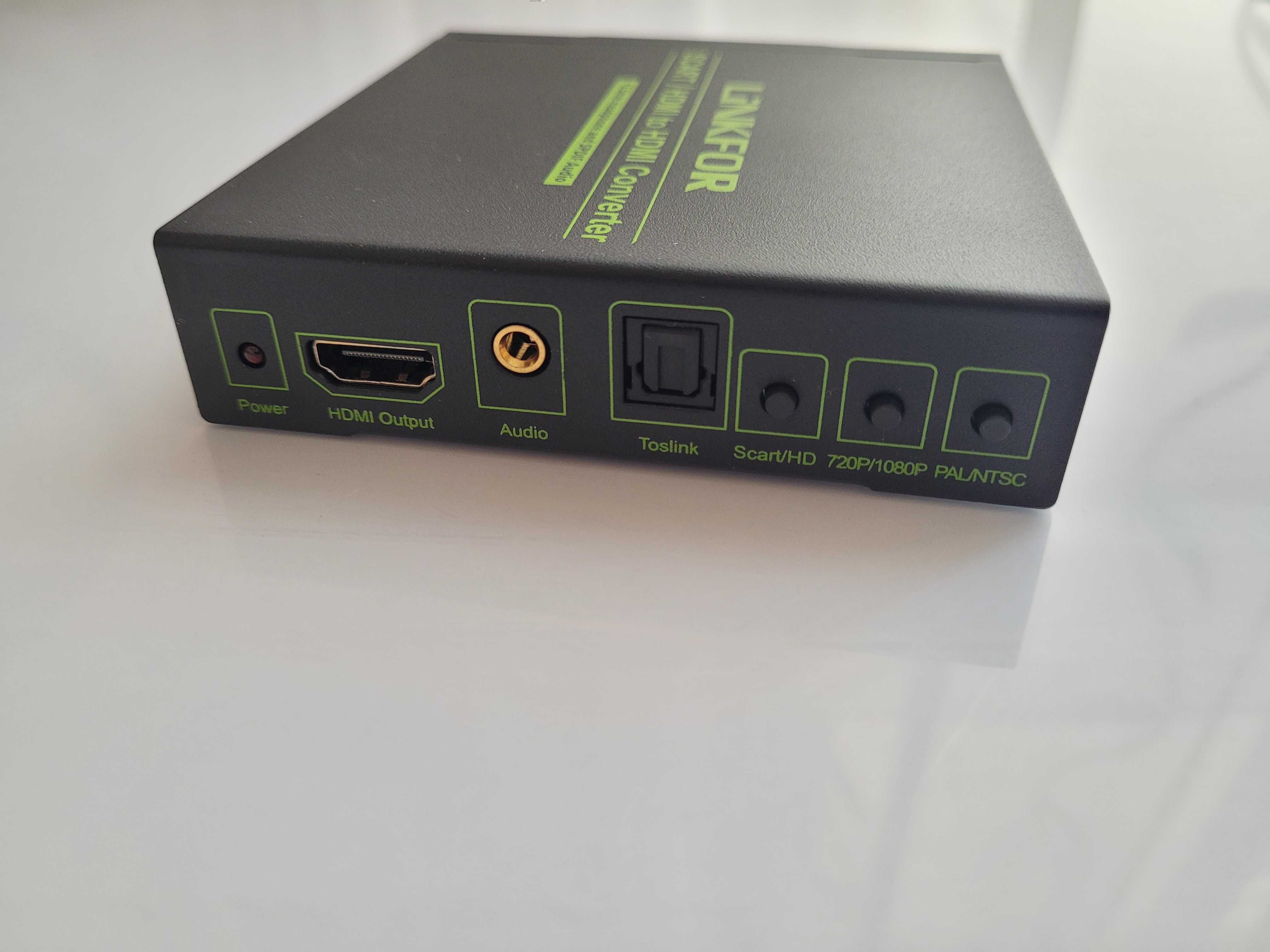 LiNKFOR Hdmi Scart adapter na HDMI konwerter 720p / 1080p 3,5mm