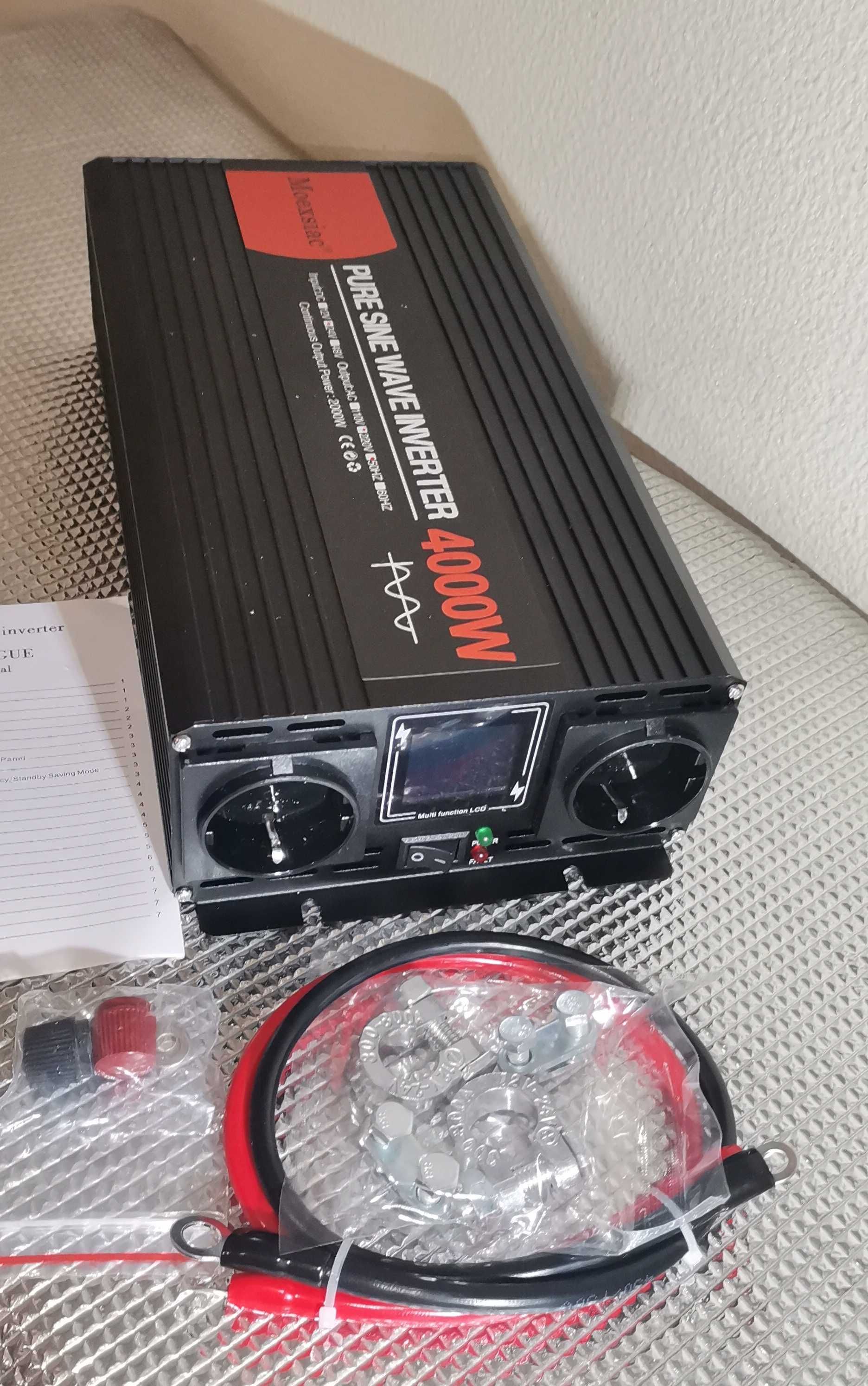 Inversor Onda Pura 24v para 220v Novo para Camião Sistema solar etc