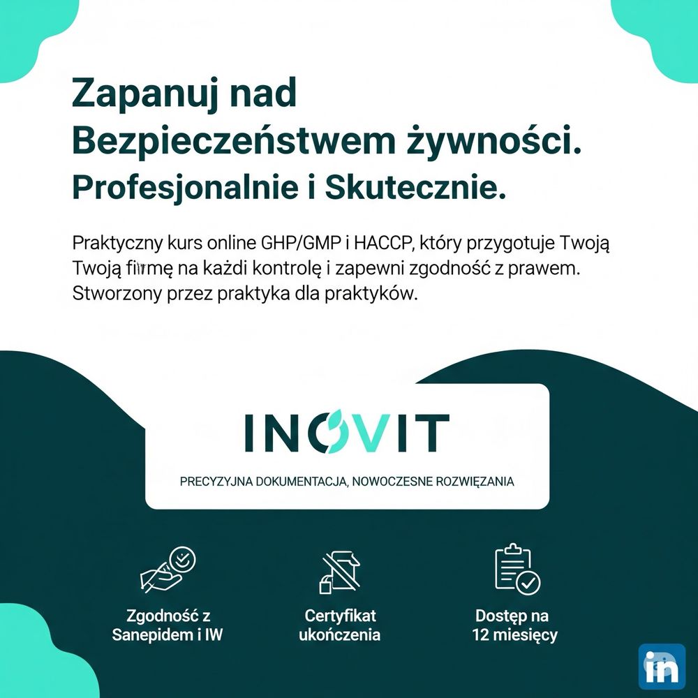 Praktyczny kurs GHP/GMP i HACCP
