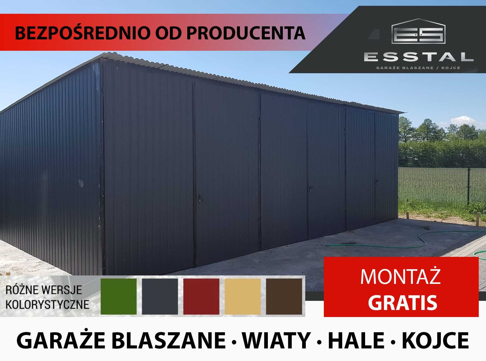 Garaż Blaszany Jednospadowy Garaże Blaszane | Wiata | Hala | - ESSTAL*
