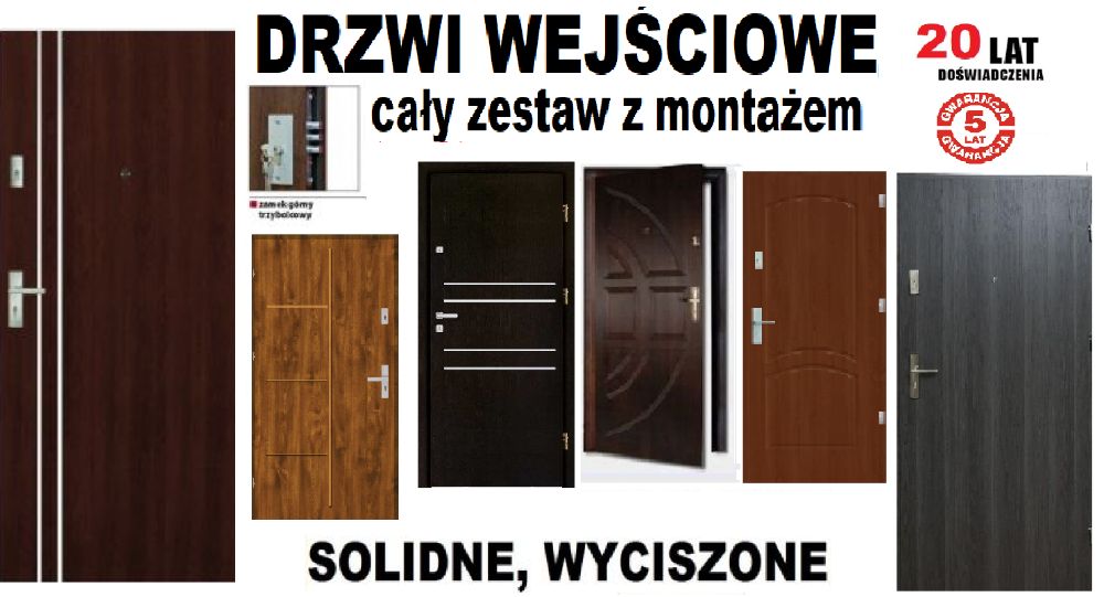 Drzwi z MONTAŻEM ,zewnętrzne ,WEJŚCIOWE do mieszkania-wewnątrzklatkowe