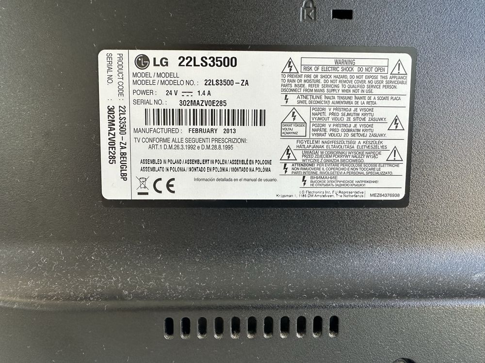 Tv olg 2013 22” Led