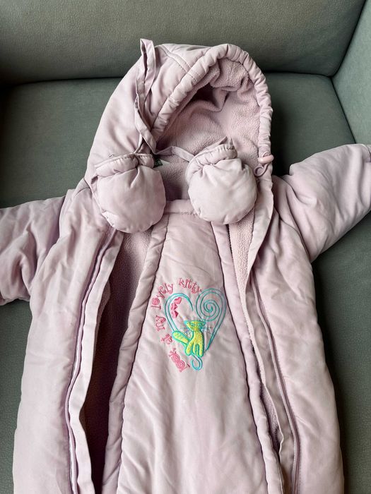 Wiosenny Kombinezon Niemowlęcy Polarowy, Rozmiar 62 cm (0-3 miesiące)