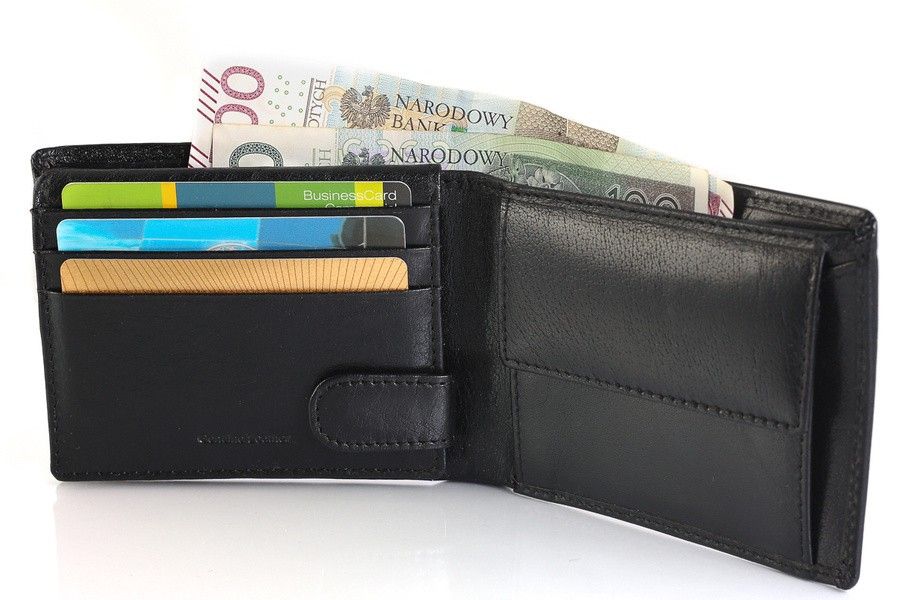 skórzany portfel męski z ochroną kart rfid protect - rovicky