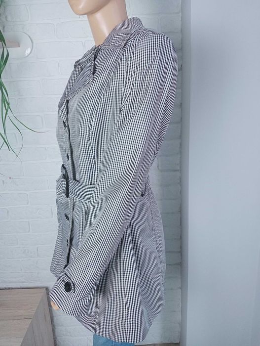 Mexx płaszcz, kurtka na jesień w szarą kratkę 2XL/44/16