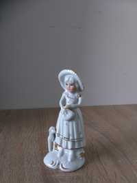Little Bo Peep Stara porcelanowa figurka dziewczyna z barankiem