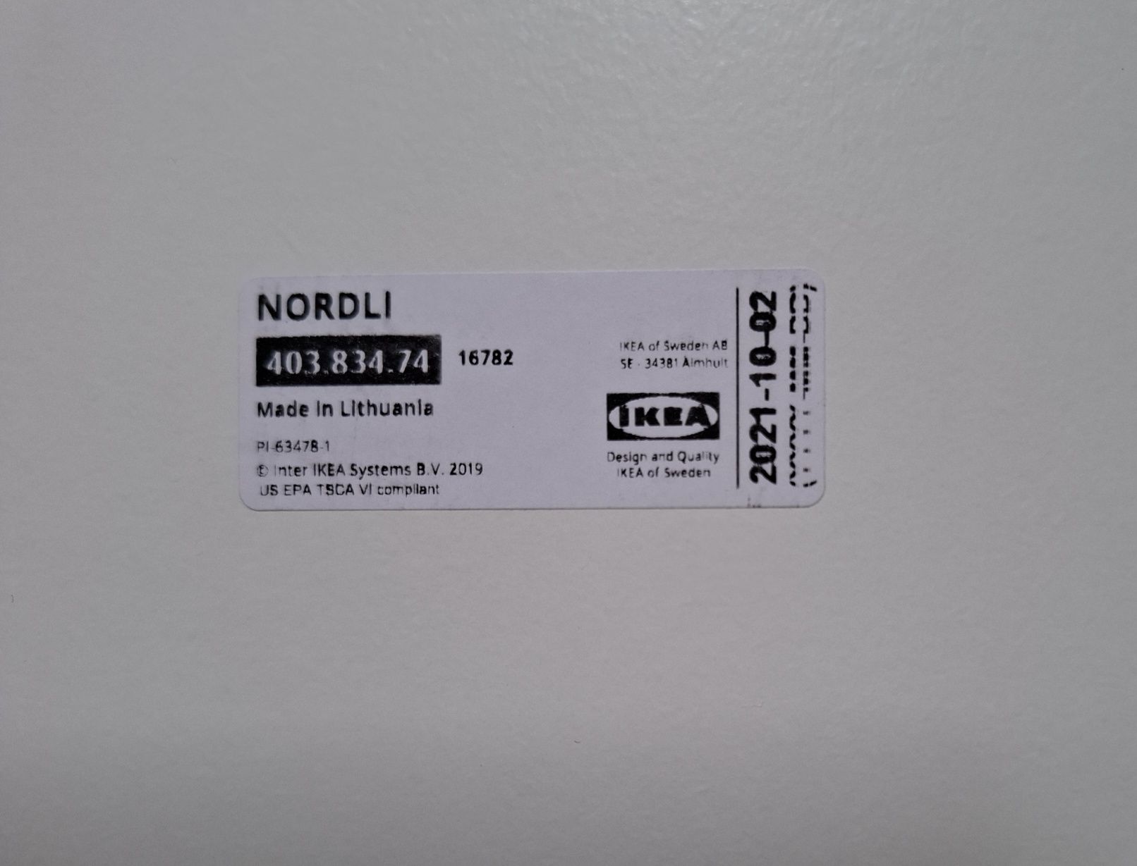 IKEA Nordli blat I cokół, biały 120×47 cm