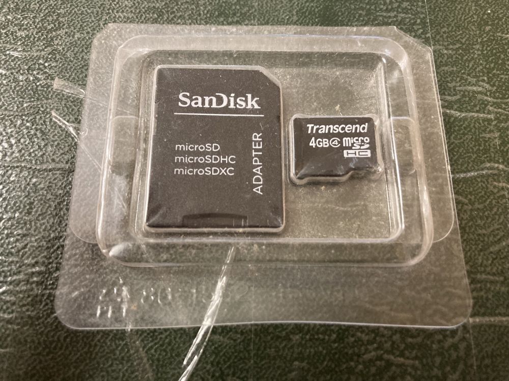 Комплект Карта памяти Transcend  4 GB micro SDHC Class 4 Adapter