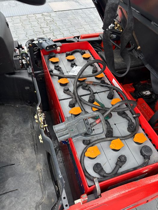 Wózek widłowy LINDE E12, duplex, elektryczny, przesuw