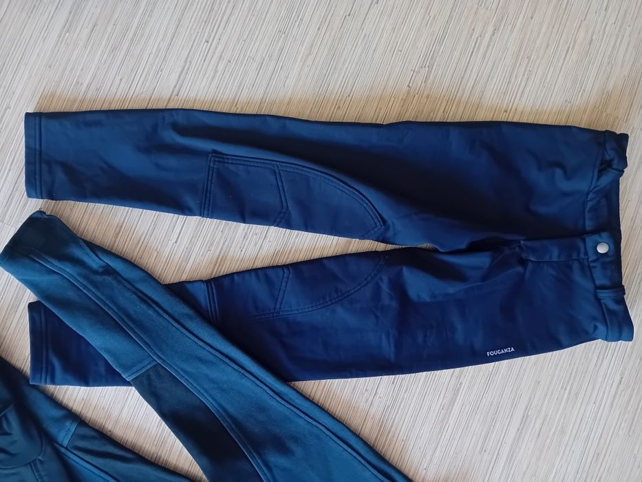 Zestaw 3 sztuki bryczesów rozmiar 142 cm spodnie do jazdy konnej