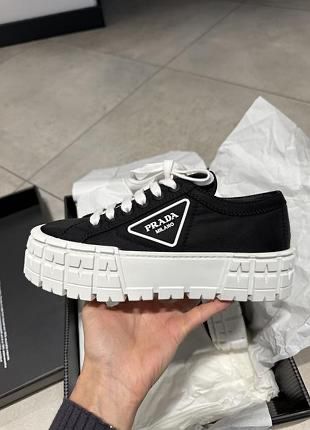 НОВІ ORIGINAL кросівки Prada Double Wheel Nylon Gabardine