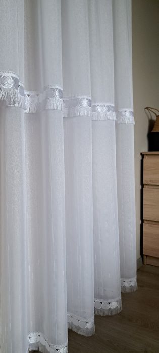 Firanka Zestaw pięknych firanek balkonowych