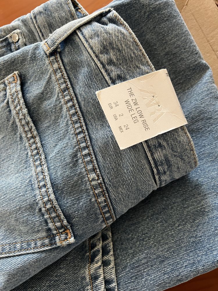 Джинси wide-leg zara new