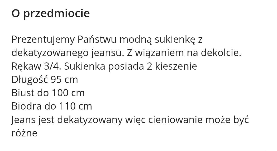 Sukienki jeansowe z kieszeniami r. M/L