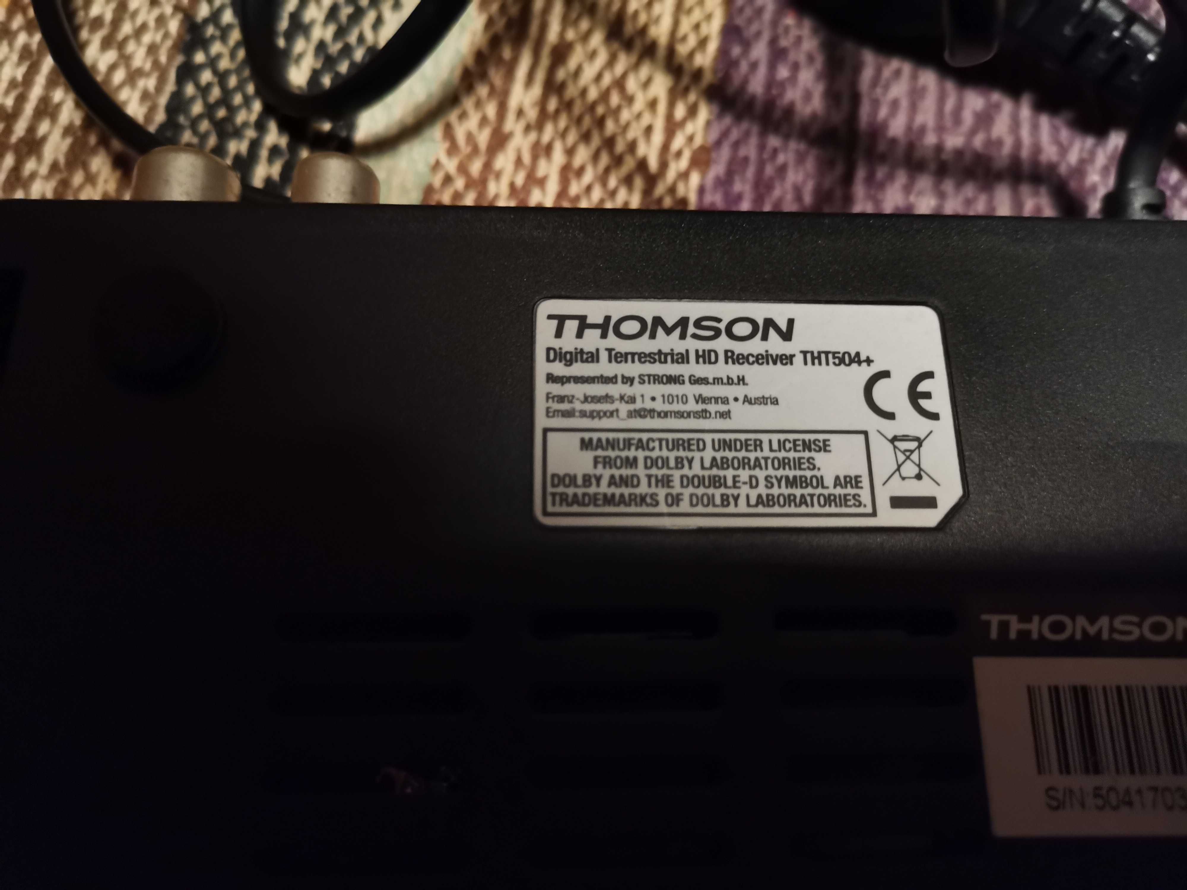 dekoder tuner Thomson THT504+ DVB-T dvbt DVB-T, kodek H.264 AVC