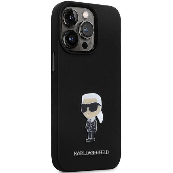 Etui Karl Lagerfeld na iPhone 13/13 Pro - Silicone Ikonik Metal Pin