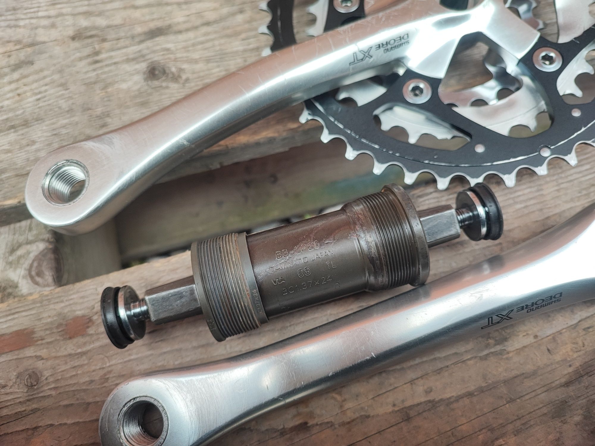 Korba rowerowa Shimano Deore XT M737 175mm retro mtb