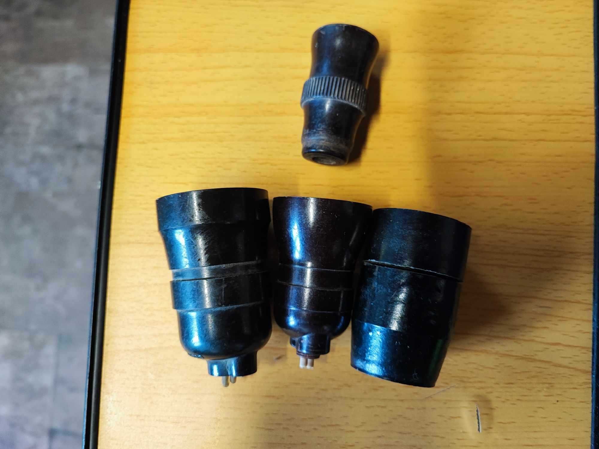 Stare bakelitowe oprawki,oprawka,E27 i E14,cena za 1 sztukę