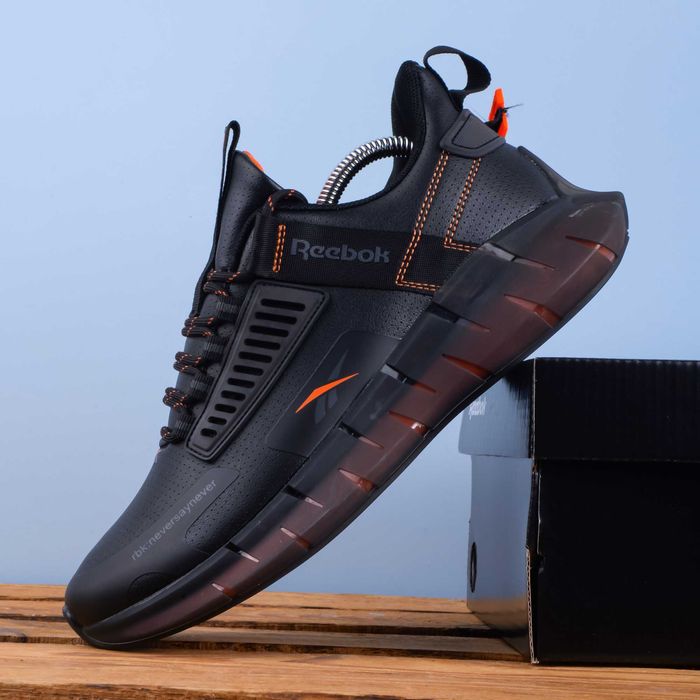 (1707) Чоловічі Кросівки Reebok Zig Kinetica чорні з помаранчевим