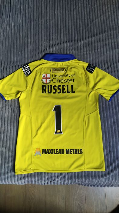 Koszulka ISC RUSSELL 1 Warrington Wolves fly emirates Rugby Super leag