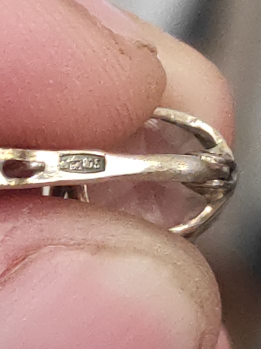 Серьги серебро с позолотой 875