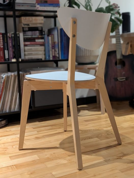 Ikea NORDMYRA krzesło biały/ brzoza 
Krzesło, biały/brzoza