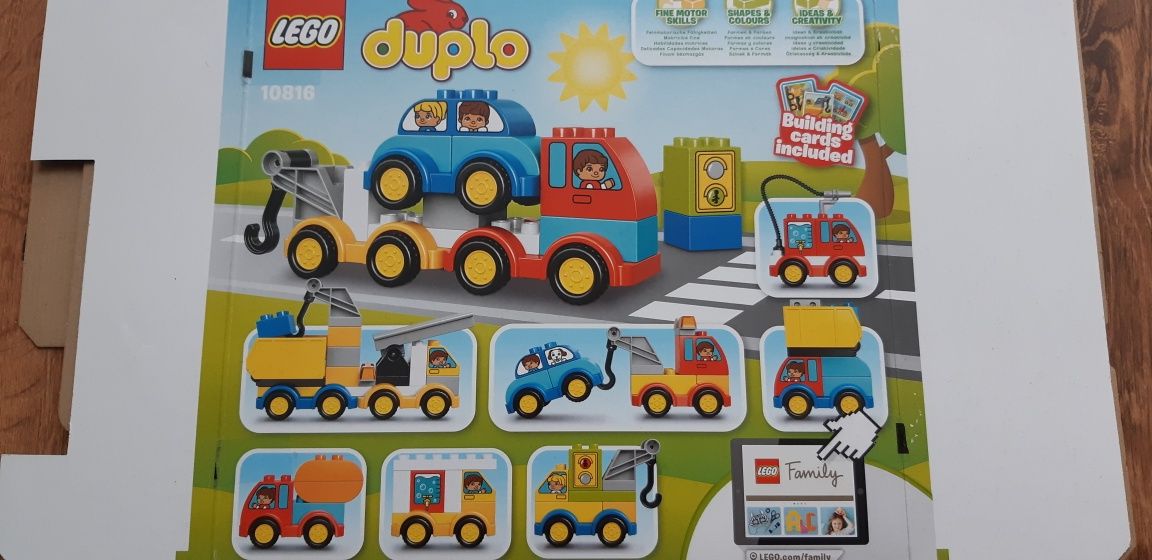 Lego duplo straż pożarna, wywrotka, dźwig, wiek 1,5-5