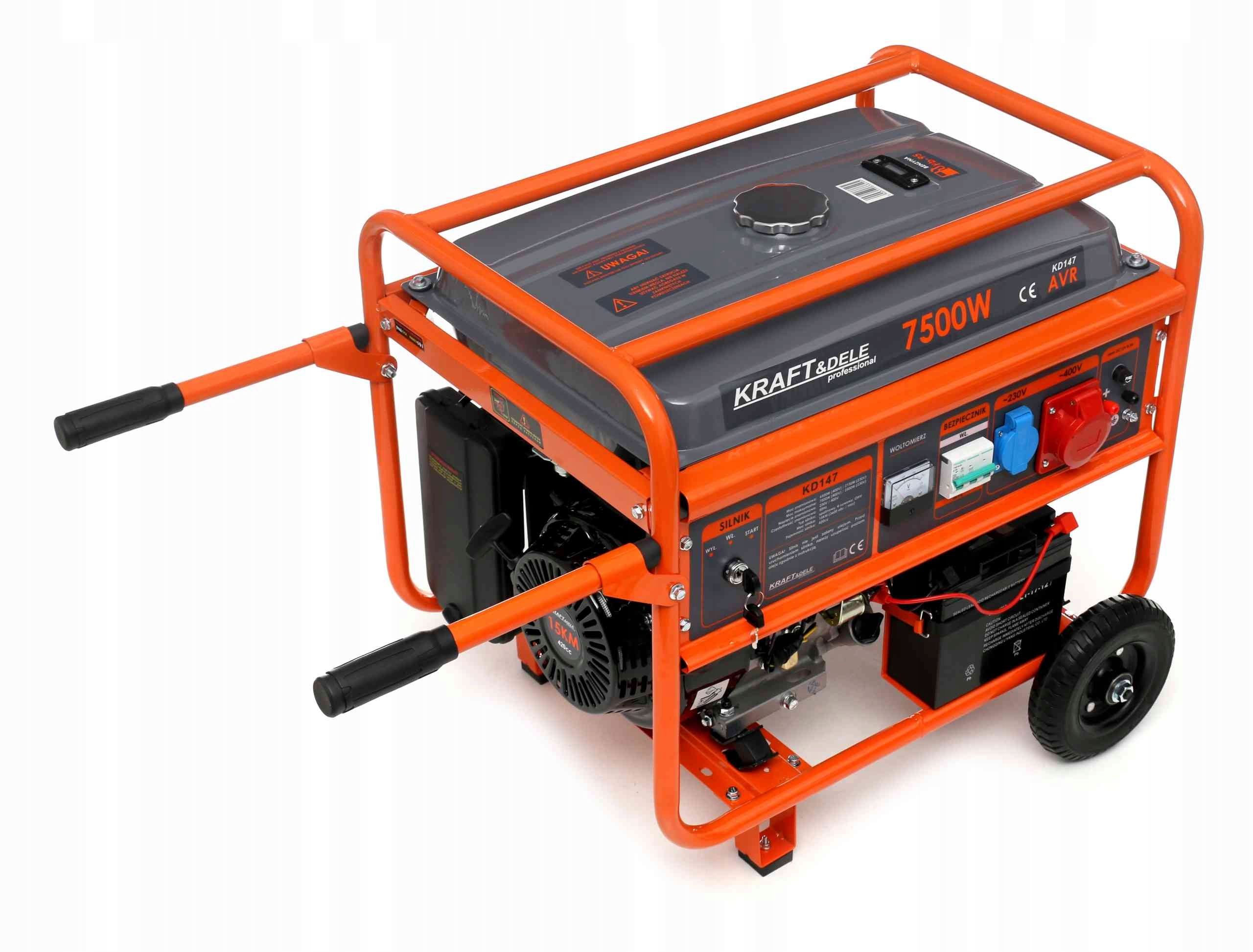 Agregat Prądotwórczy 7,5Kw Generator prądu Avr 230/400V 7500W 15KM