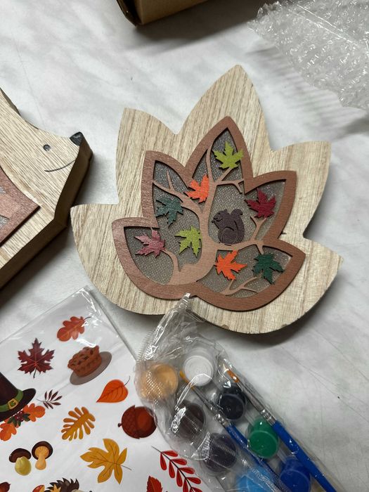 Lampy Dekoracyjne Jesienne 3D – Zestaw 2 sztuk z LED, DIY, 12 kolorów