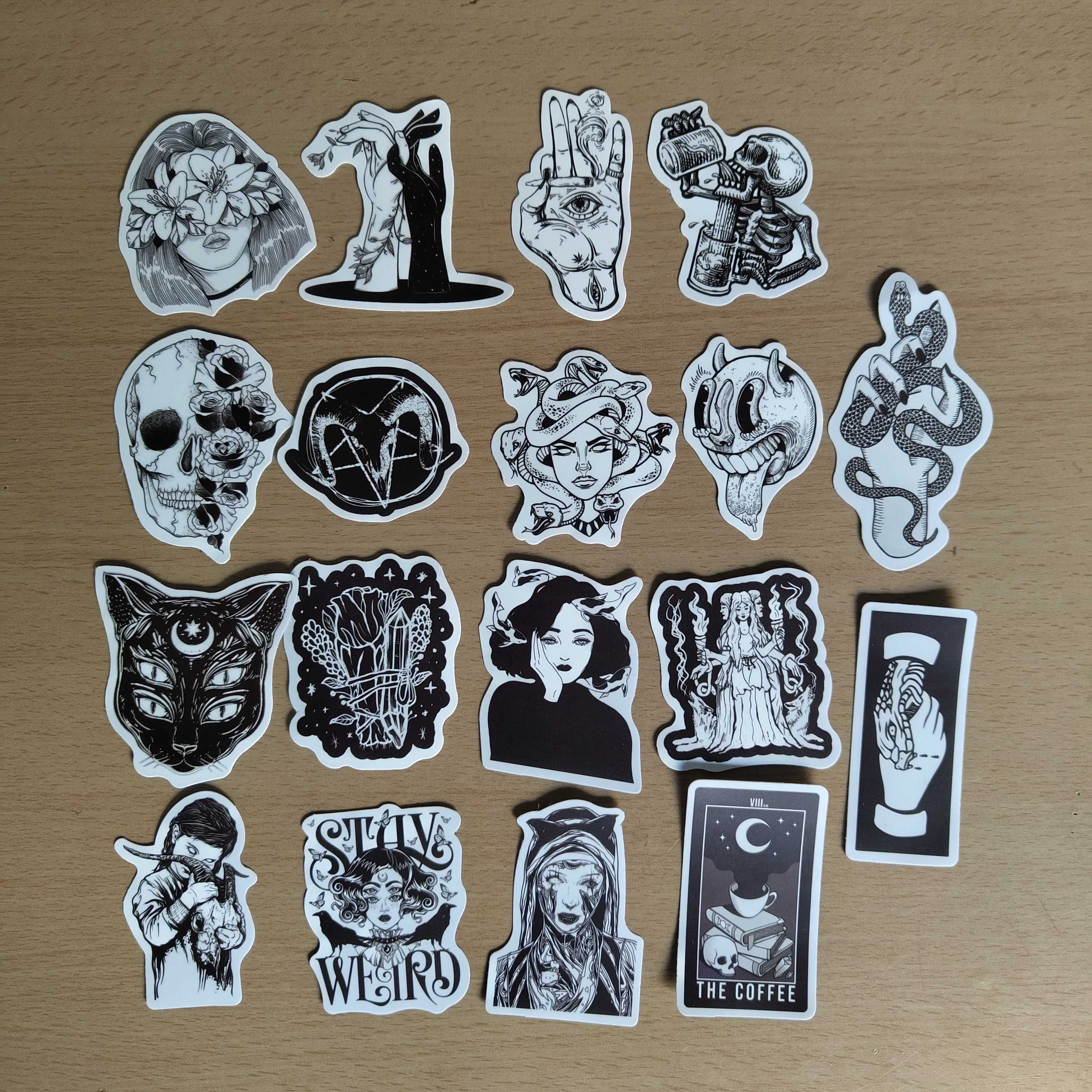 50 Autocolantes Stickers Góticos