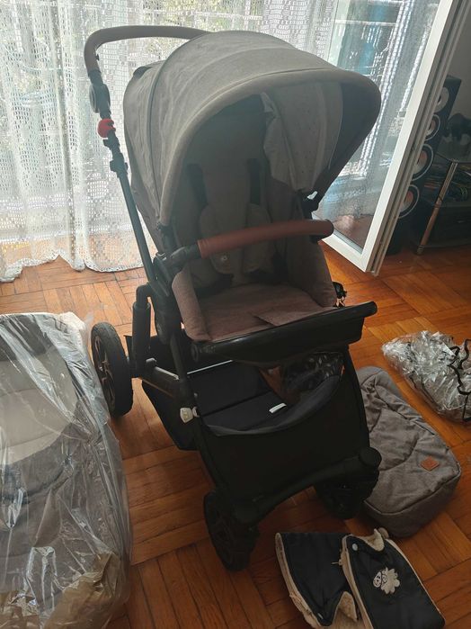 Kinderkraft Prime Wózek Głęboko-Spacerowy 2w1 + Mommy Bag Beige