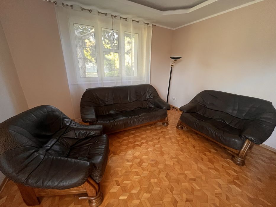 Wypoczynek skorzany w stylu retro