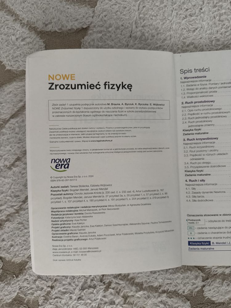 Zrozumieć Fizykę 1 Fizyka Zbiór Zadań Edycja 2024