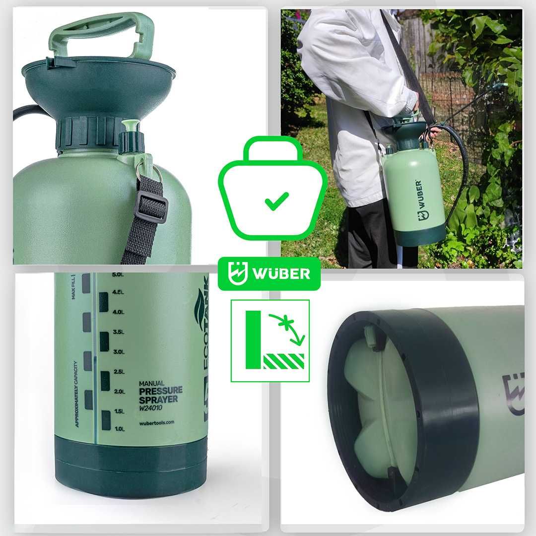 Ręczny OPRYSKIWACZ CIŚNIENIOWY duży regulacja dyszy LANCA 98cm 5L 2194