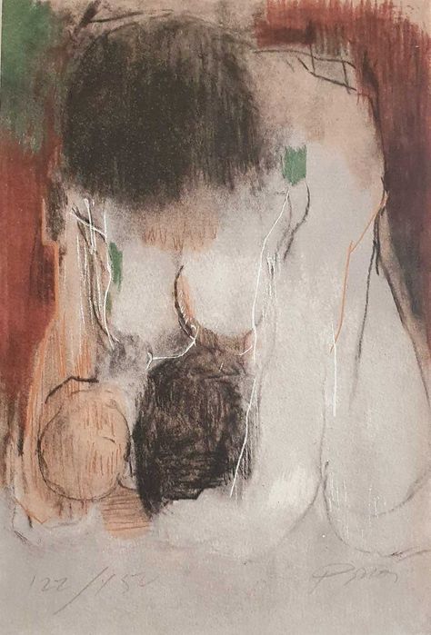 Serigrafia A3 da Maternidade Índia de Júlio Pomar