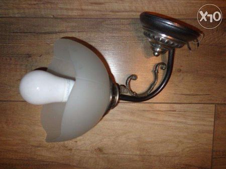 Komplet przepięknych lamp - wisząca, stojąca, 2 kinkiety