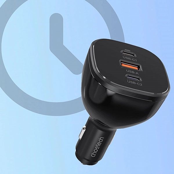 Ładowarka Choetech TC0024 samochodowa 160W 2x USB-C PD 3.1/1x USB-A -