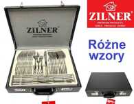 ZILNER Sztućce w walizce na 12 osób do ZMYWARKI, zestaw sztućców 72el.