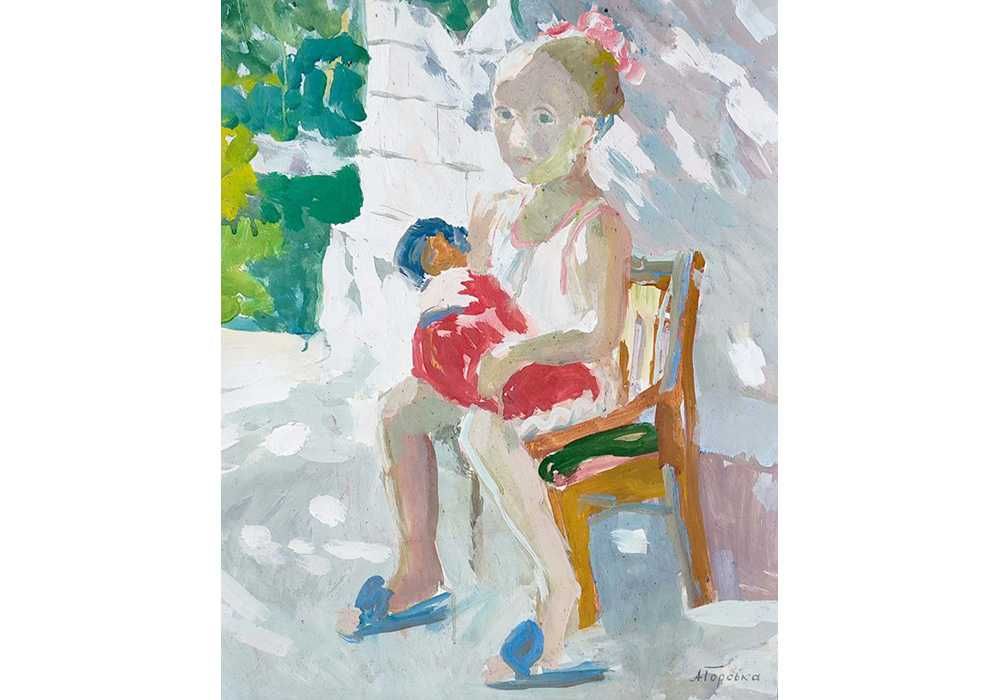 Горська Алла (1929-1970) Дівчинка. 81*50 см - Андеграунд - А. Горская