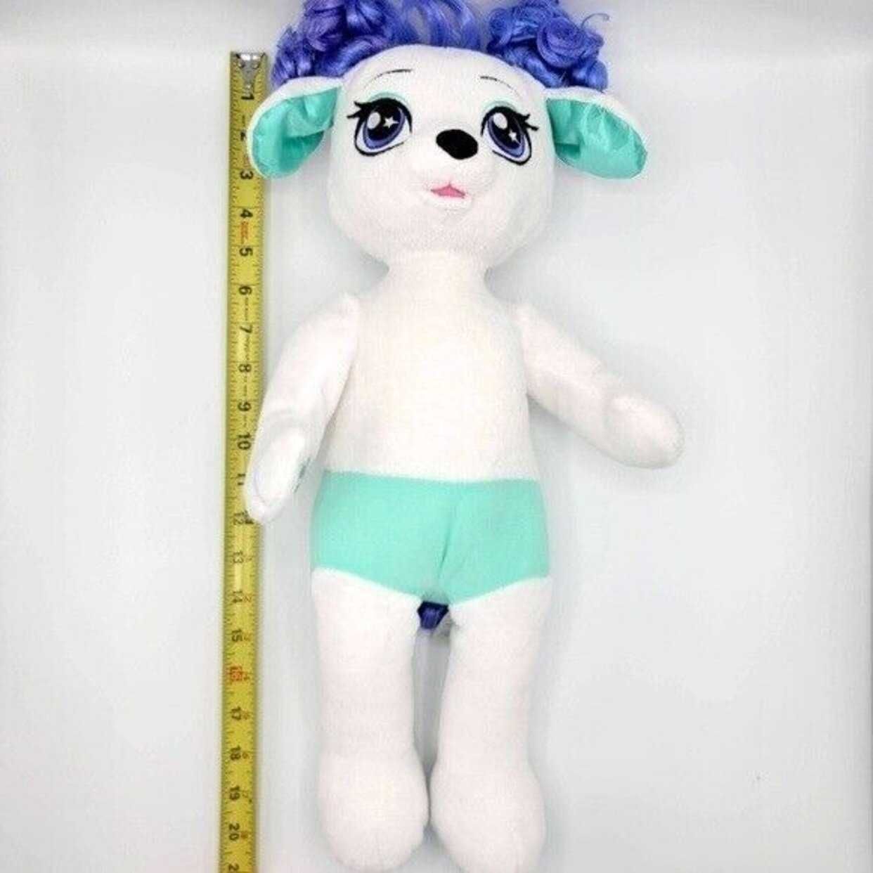 Build a Bear Stella Honey Girls Dog Plush White 20" Fashionista Пудель