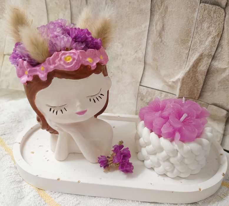 Decoração gesso e velas