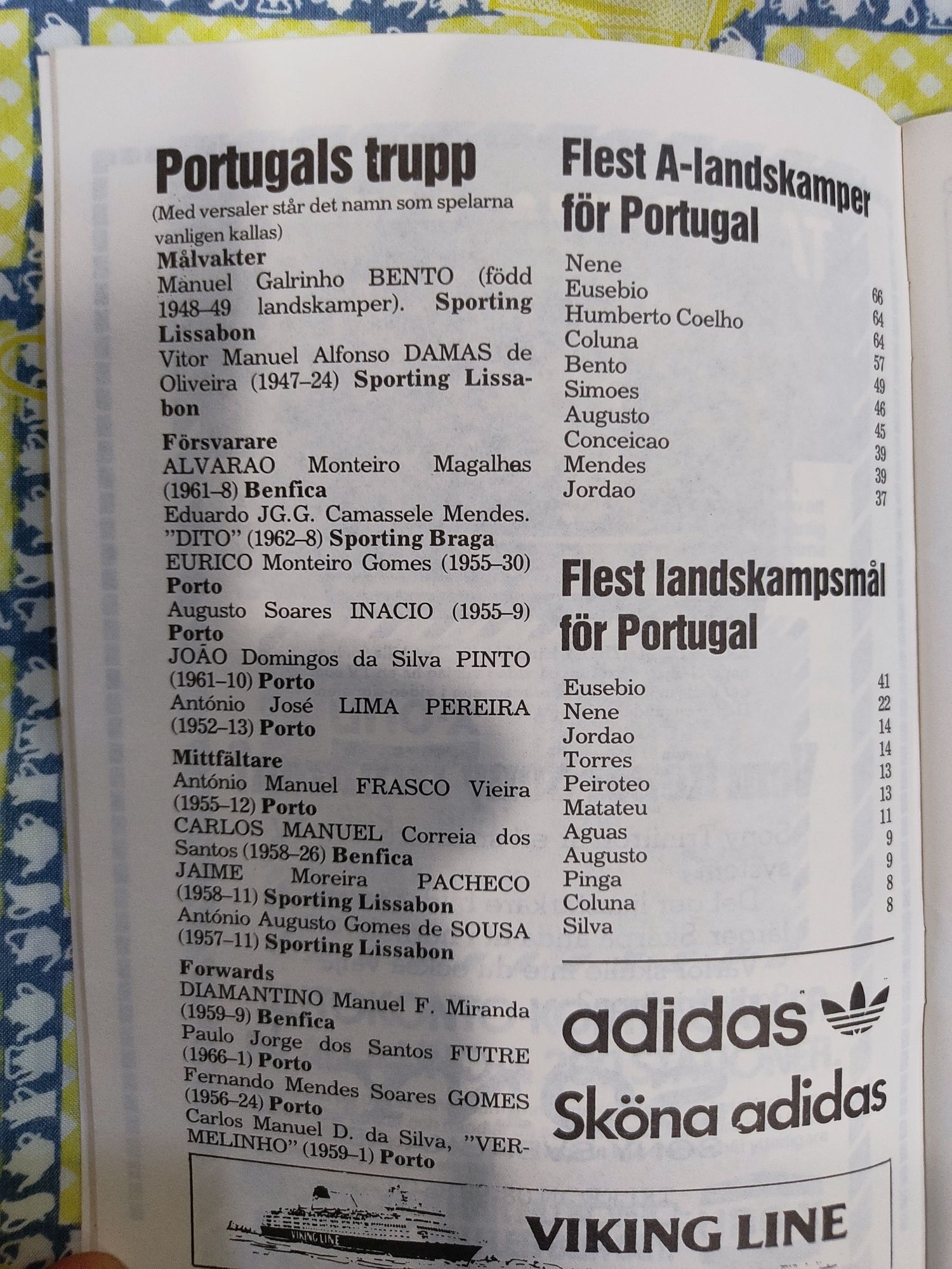 Programa Suécia Portugal 1984