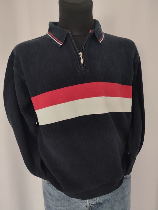 Kitaro Men męski sweter z kołnierzykiem granatowy XL