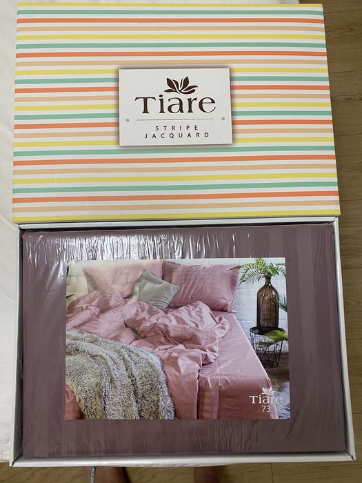 Комплект постільної білизни Tiare Євро Сатин Stripe 73